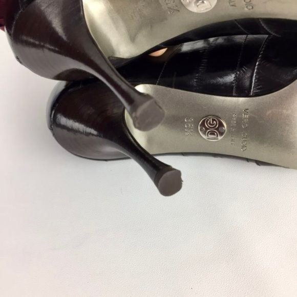 Dolce Gabbana Black Lace Up Oxford Stiletto Booties size EU 36.5 US 6.5 - Picture 12 of 16